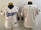 Women's Los Angeles Dodgers Blank Cream 2025 Tokyo Series Limited Stitched Jersey,baseball caps,new era cap wholesale,wholesale hats